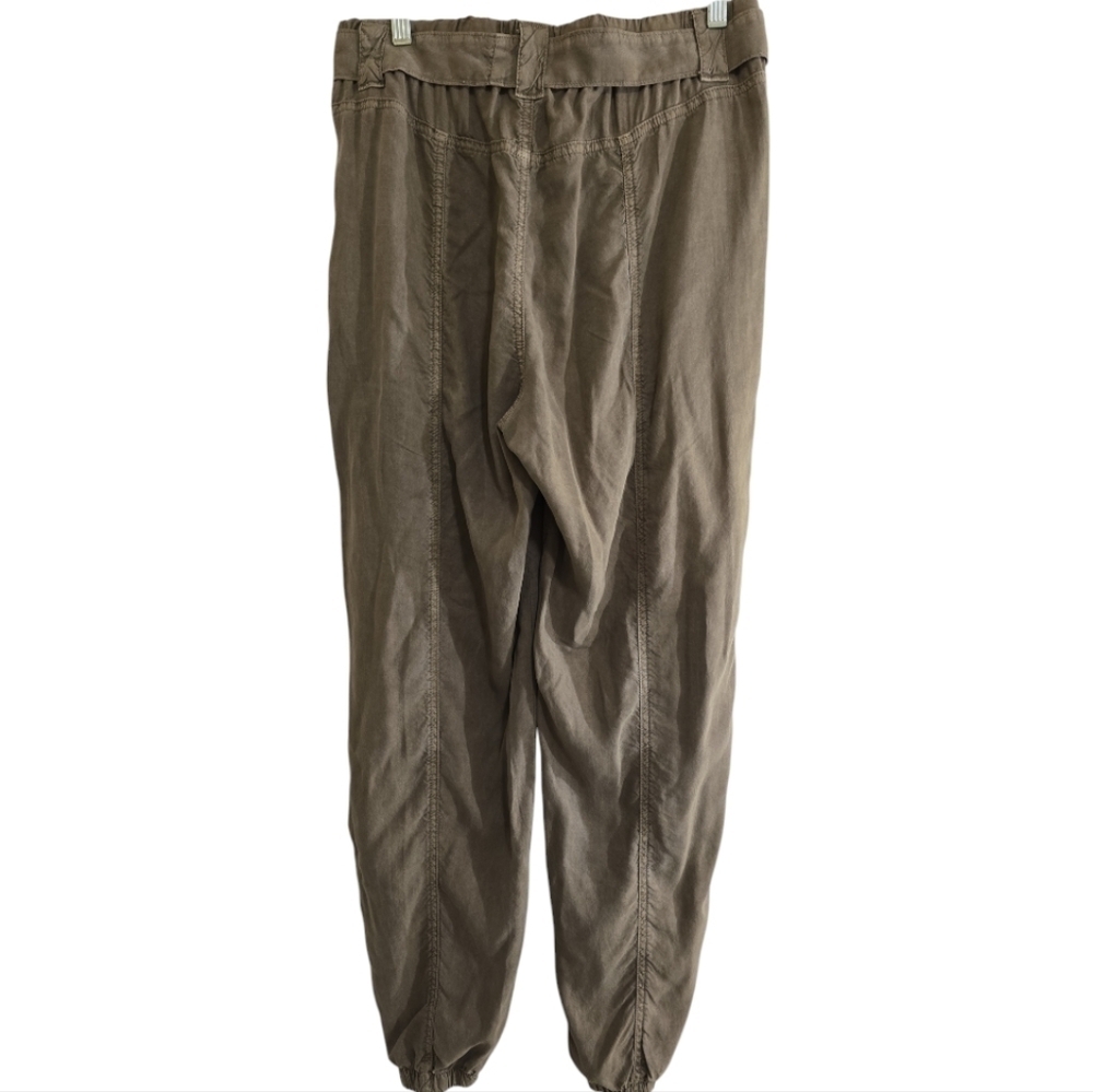 NWT Bella Dahl Belted Pull-on Jogger Style Pants Olive Green Large Tencel Lyocel - Picture 5 of 7